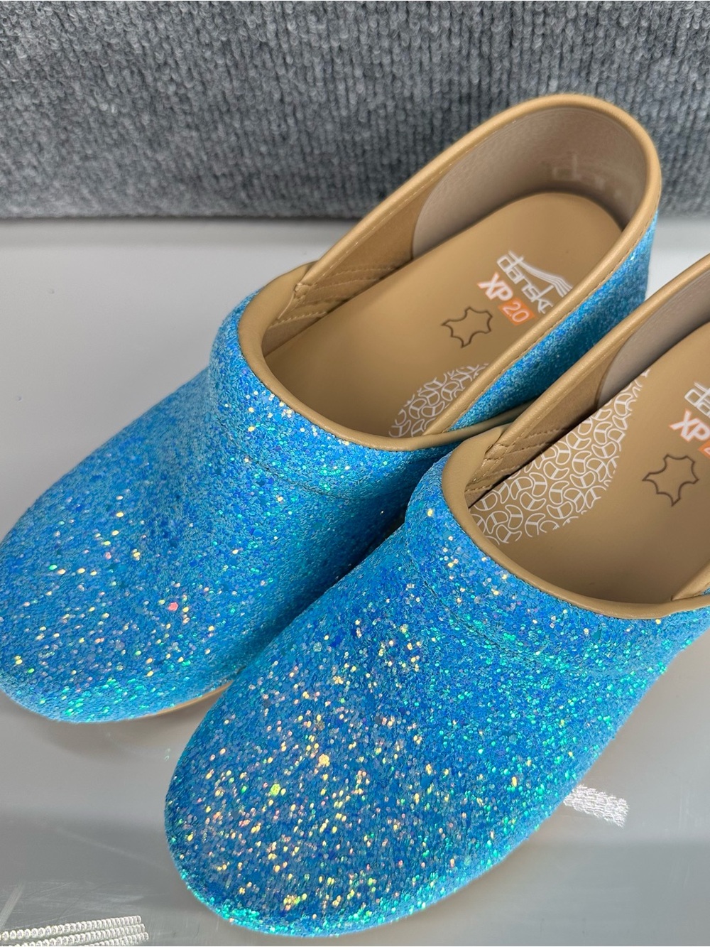 Dansko XP 2.0 Glitter Clogs Blue